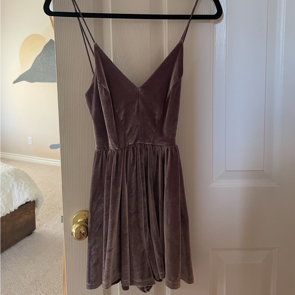 Urban Outfitters Velvet Strap Dress